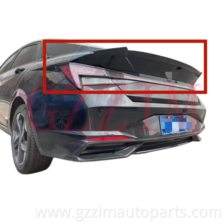 Exterior Accessories ABS Carbon Fiber Rear Trunk Boot Wing Spoiler For Elantra 2020